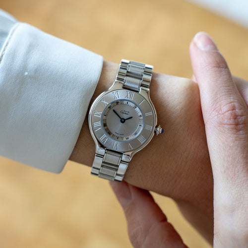 Montre CARTIER - Montre Must 21 - Silver dial - SM 58 Facettes