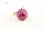 Bague 52 Bague fleur rubis 3,35 ct en or jaune 18K 58 Facettes BGRUBIOC583-107
