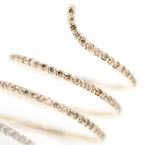 Bague 50 - 52 Bague spirale en or jaune et diamants 58 Facettes D363120CG