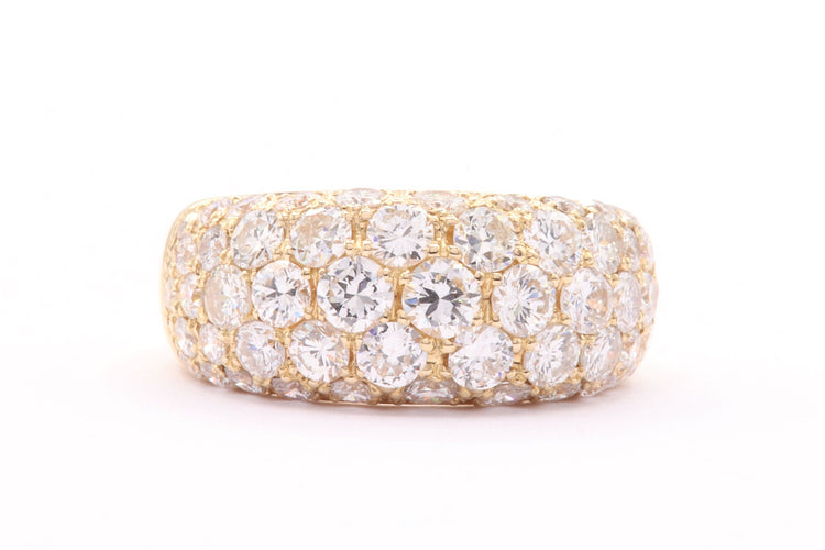 Bague 51 Bague contemporaine en or jaune sertie de diamants 58 Facettes 21489