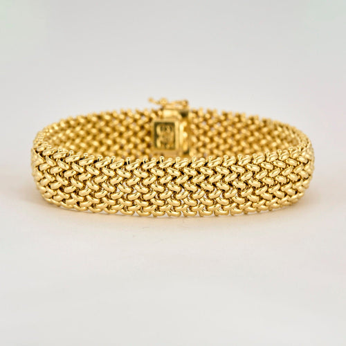 Bracelet Bracelet UNOAERRE or jaune maille paillasson 58 Facettes LP702/2