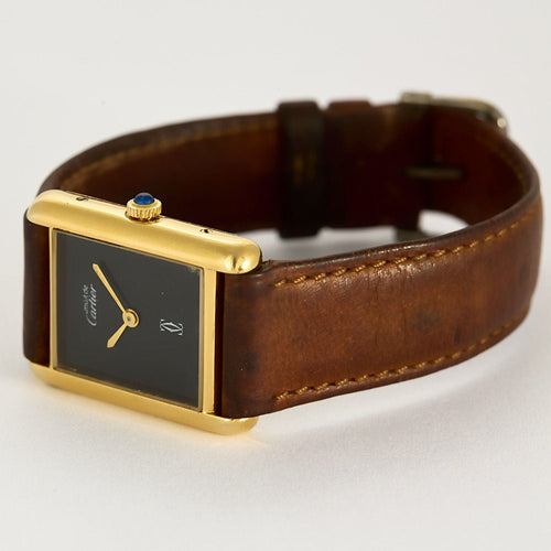 Montre Cartier - Tank Must de Cartier - Montre en plaqué or 58 Facettes BRI0023