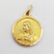 Pendentif Médaille religieuse vintage or jaune double face vierge Marie et Jésus Christ 58 Facettes B01019