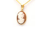 Pendentif Pendentif Années 70 en or jaune 18 carats serti d'un camée 58 Facettes B488