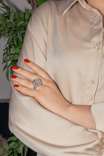 Bague 50 Bague Cocktail Platine Diamant 58 Facettes 4585551RV