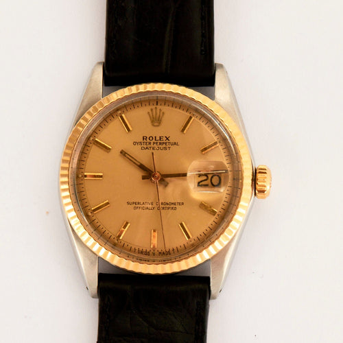 Montre ROLEX - Montre Datejust or et acier 58 Facettes