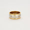 Bague Alliance or jaune, or blanc et diamants 58 Facettes LP766/13