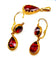 Boucles d'oreilles Parure pendentif et boucles d’oreilles en or jaune, grenat, vers 1850 58 Facettes AB640
