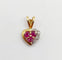 Pendentif Pendentif cœur vintage or 18k rubis et diamants 58 Facettes A05871