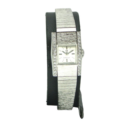 Montre OMEGA - Montre en or blanc et diamants des années 1960 58 Facettes