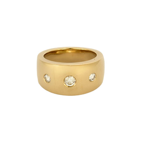 Bague 51,5 Bague jonc en or jaune et diamants 58 Facettes CRE0314