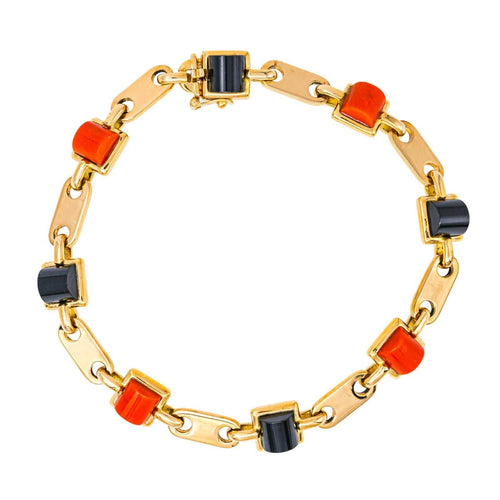 Bracelet Cartier Bracelet  Or jaune Onyx, Corail 58 Facettes 3982037RV