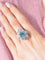 Bague Bague Or Blanc Aigue-Marine Diamants 58 Facettes
