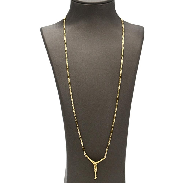 18k gouden ketting met Christushanger