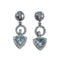 Boucles d'oreilles Boucles d'oreilles en or 18 carats, aigue-marine et diamants 58 Facettes PE262