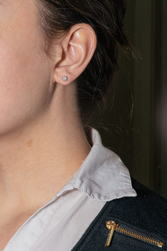 Boucles d'oreilles Boucles d'oreilles Puces Or blanc Diamant 58 Facettes 3904855CN