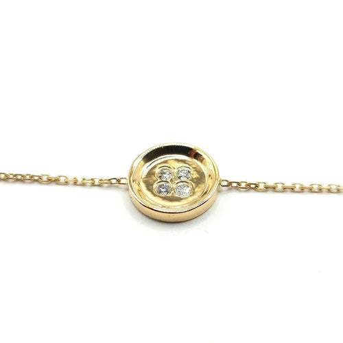 Bracelet Bracelet or jaune serti de diamants signé Ely Bela 58 Facettes