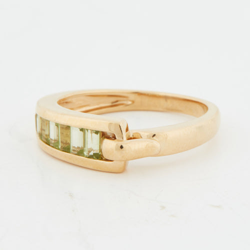 Bague 57 Maison Guy Laroche - Bague Or Jaune et Péridots 58 Facettes RÉF 11052/19