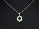 Pendentif Pendentif en or avec une émeraude ovale verte et des diamants naturels 58 Facettes 2369