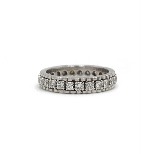 Wedding band - White gold, platinum & Diamonds 