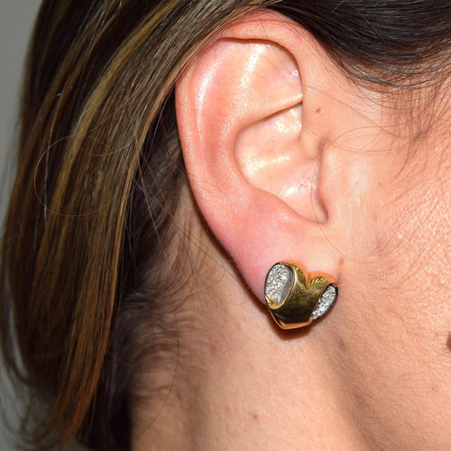 Boucles d'oreilles Boucles d'oreilles en or et diamants des années 1960 58 Facettes