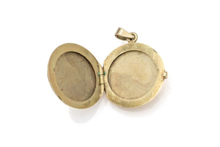 Pendentif Pendentif médaillon en or jaune avec améthyste, milieu du XXe siècle 58 Facettes 11403