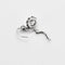 Boucles d'oreilles Paire de Dormeuses Or Blanc 58 Facettes
