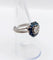 Bague 52 Bague marguerite Art déco en platine et diamant 0,65 ct, saphirs 58 Facettes A06577