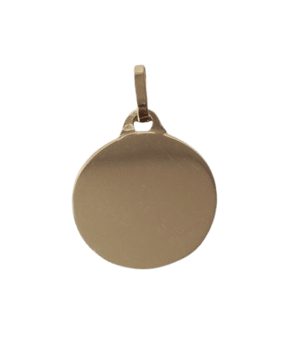 Pendentif Pendentif médaille rond en or jaune à graver 58 Facettes
