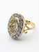 Bague 53 Bague en or jaune et blanc avec ancienne mine et huit huit diamants 58 Facettes