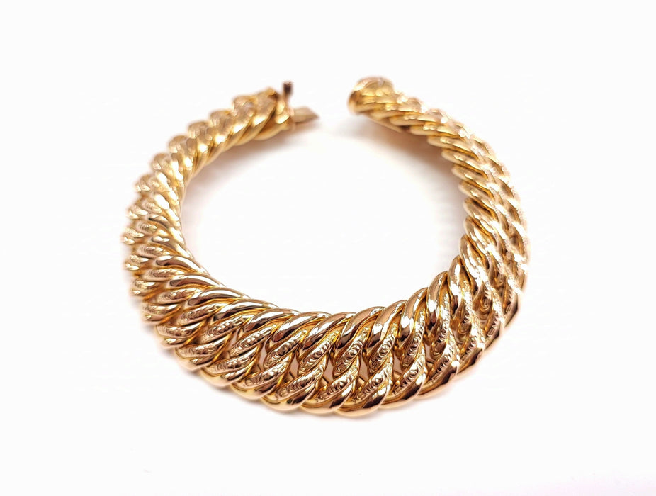 Bracelet Bracelet maille américaine or jaune 58 Facettes BRAC.US.1289