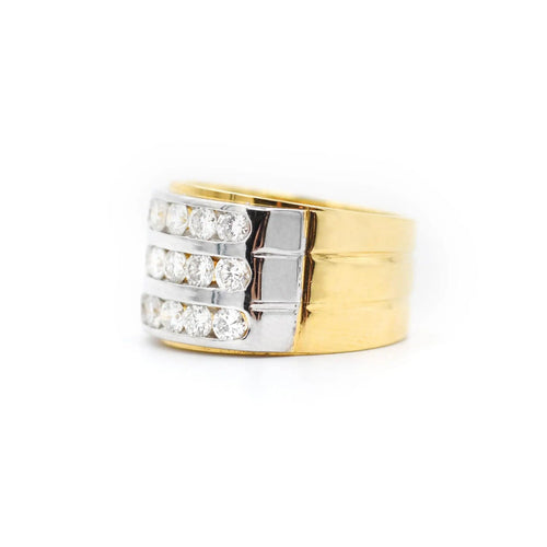 Bague Bague en or blanc sertie de diamants de 1,50 ct 58 Facettes 13414