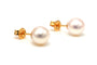 Boucles d'oreilles Boucles d'oreilles contemporaines or jaune serties de perles 58 Facettes B759