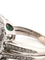 Bague 62 Bague en or blanc massif avec émeraude colombienne et diamants 58 Facettes