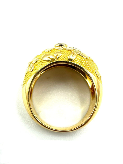 VAN CLEF & ARPELS. Anello vintage in oro giallo 18 carati e diamanti