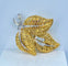 Broche Broche feuille en or jaune et diamants 58 Facettes AB592bis