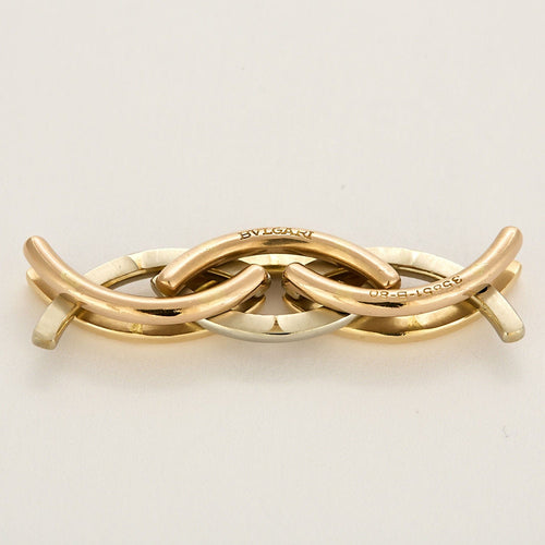 BULGARI - Two articulated three-gold rings 