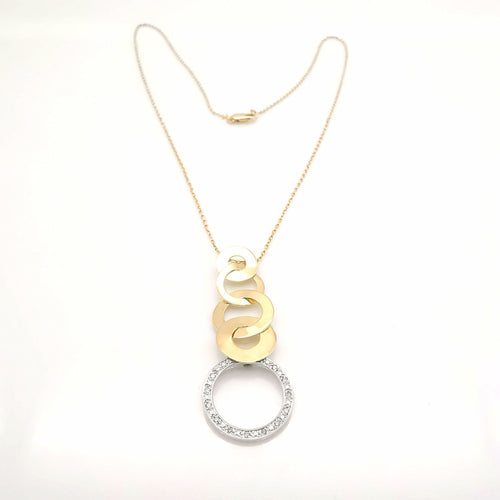 Collier Collier or bicolore et diamants 58 Facettes