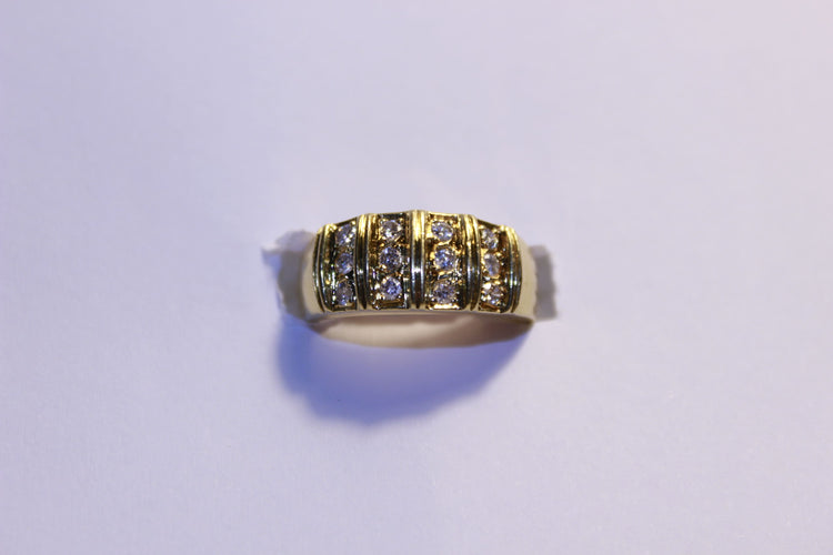 Bague 55 Bague Or jaune Diamants 58 Facettes