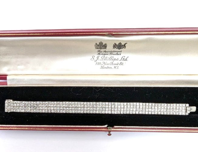 Bracelet Bracelet en platine avec diamants 58 Facettes