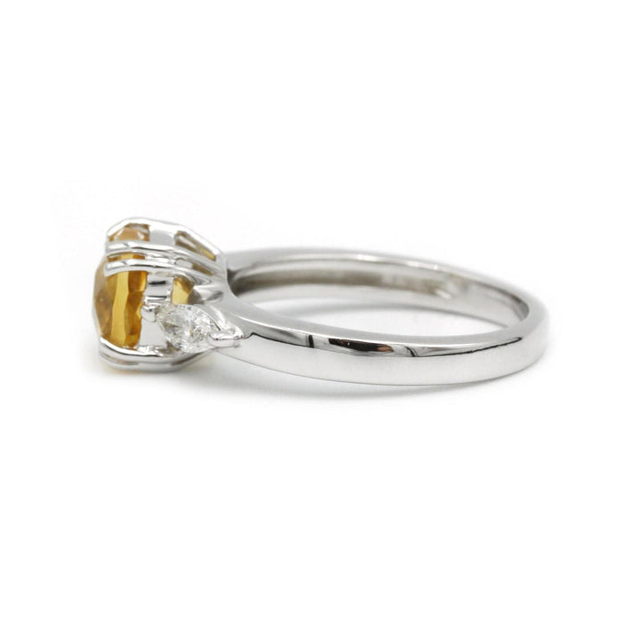 Bague 52 Bague or diamants citrine 58 Facettes 240052SP