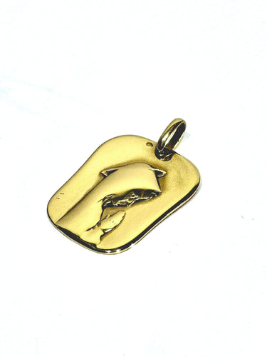 Augis - Medaille Maagd Maria in 18 karaat geelgoud 