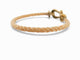 Bracelet bracelet FRED force 10 gm manille or jaune 18k t 18 cm 2 cordons 58 Facettes 271115