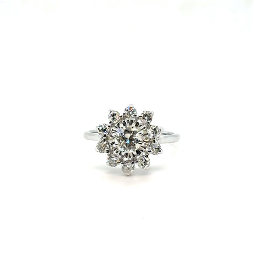 Bague Bague Marguerite Or Blanc Diamants 58 Facettes 1.0000304/2