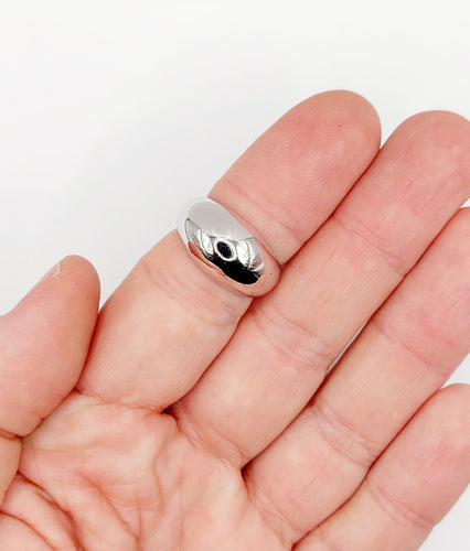 Bague 56 Bague art déco bombé dôme or blanc 58 Facettes A04310