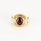 Bague 51 Bague à godrons vintage et grenat rhodolite 58 Facettes