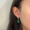 Boucles d'oreilles Boucles d'oreilles - Or & Jade 58 Facettes 250036R