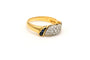 Bague 53 Bague contemporaine en or jaune sertie de saphirs et de diamants 58 Facettes 20779
