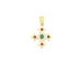 Ciondolo croce oro giallo e pietre preziose 58 Facettes 8373