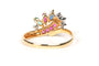 Bague 53 Bague contemporaine or jaune, pierres multiples, diamants 58 Facettes B441